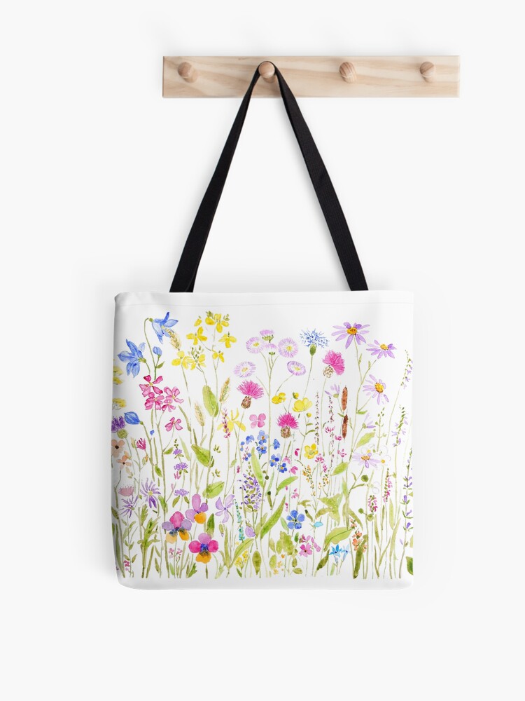 Watercolor Wildflowers | Tote Bag