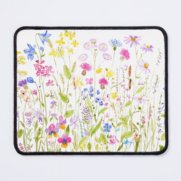 Item preview, hand painted colorful meadow fields watercolor designed and sold by ColorandColor.