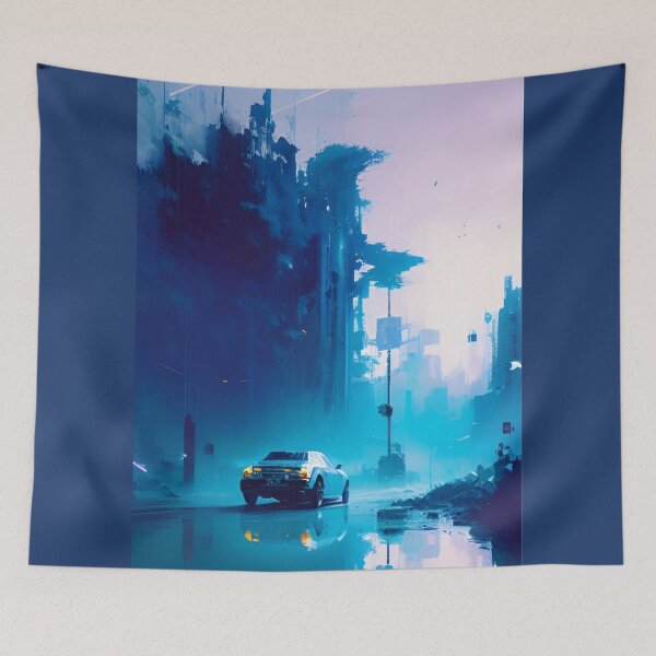 Item preview, Blue Abstract Urban Art by CallisC Arts  designed and sold by CallisC-Arts.