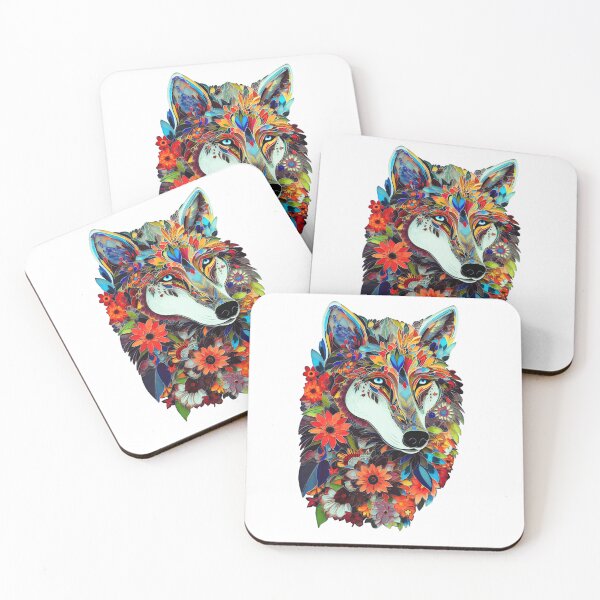Item preview, Wolf mother in bloom designed and sold by AiBroughtToLife.
