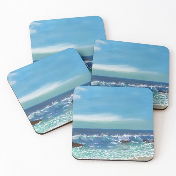 Item preview, Seaside painting designed and sold by howyoudrawin.