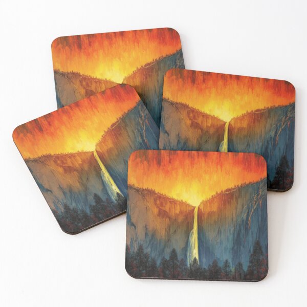 Item preview, The Sunset Of Horsetail Fall︱Masterpiece Of Vincent Van Gogh Style designed and sold by ArtificerArt.