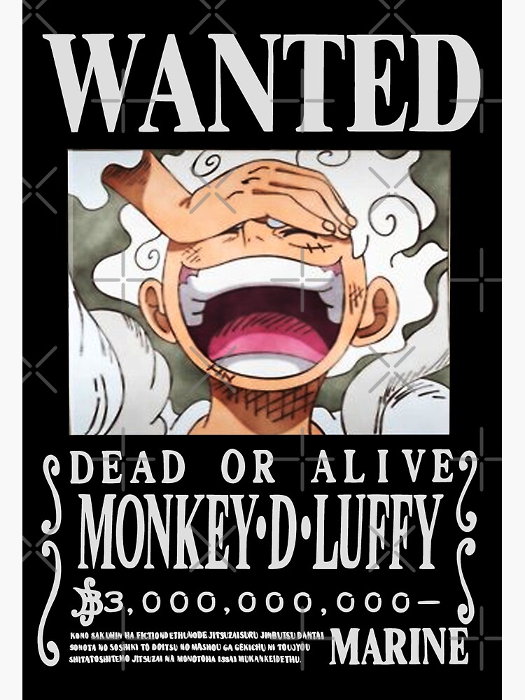 One Piece Manga Color Print - Luffy Gear 5 Wanted Poster
