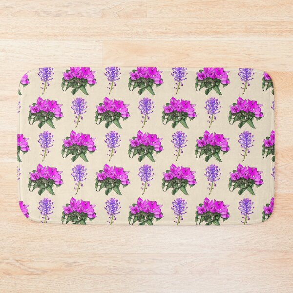 Item preview, Wall lizard on bougainvillea pattern, cream designed and sold by Naty Design Prague.
