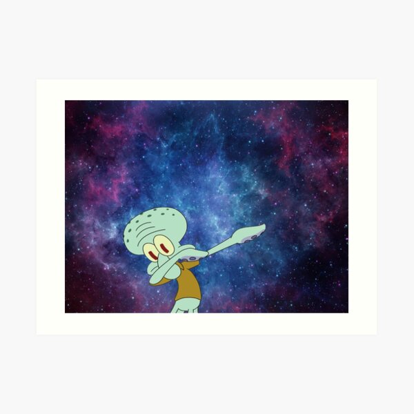Spongebob Dabbing Wall Art Redbubble