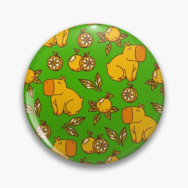 Item preview, Capybara With Oranges Leaves Green by Tobe Fonseca designed and sold by Tobe Fonseca®.