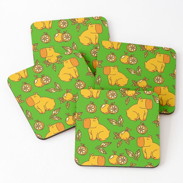 Item preview, Capybara With Oranges Leaves Green by Tobe Fonseca designed and sold by Tobe Fonseca®.