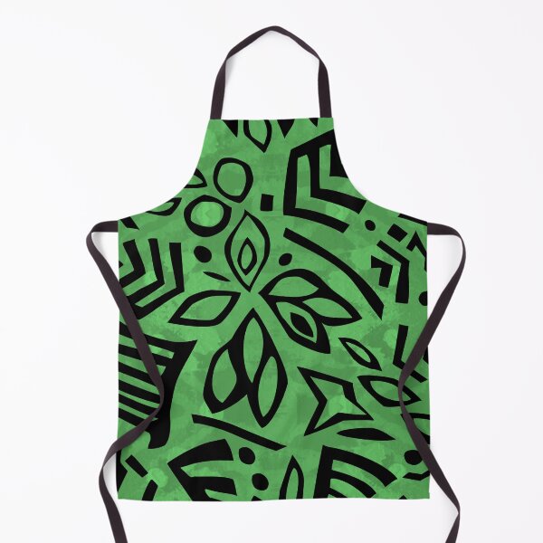 Aperçu de l'œuvre Powerdance 2 Black on Green Batik Repeat 5748 créée et vendue par Art in My Loft.