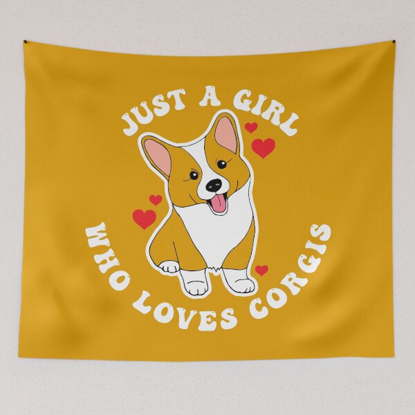 Item preview, Just a Girl Who Loves Corgis designed and sold by HotHibiscus.