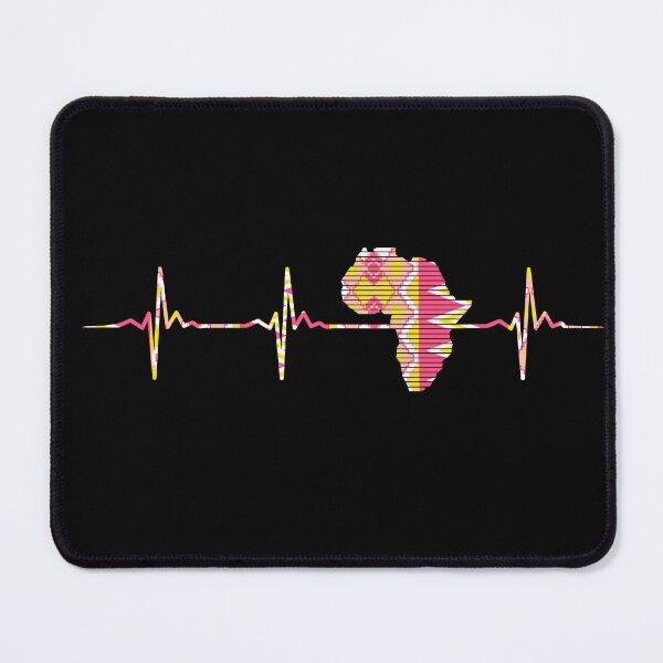 Item preview, Africa Map, Kente Pattern, Heartbeat, Love Africa designed and sold by kentevibesshop.