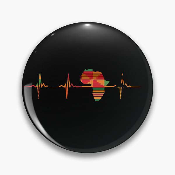 Item preview, Africa Map, Kente Pattern, Heartbeat, Love Africa  designed and sold by kentevibesshop.