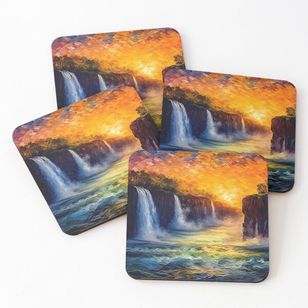 Item preview, The Sunset Of Victoria Falls︱Masterpiece Of Vincent Van Gogh Style designed and sold by ArtificerArt.