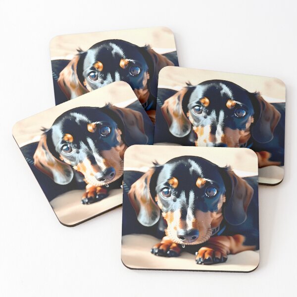Item preview, Dachshund Close-Up with Playful Pattern designed and sold by worldofwhisper.