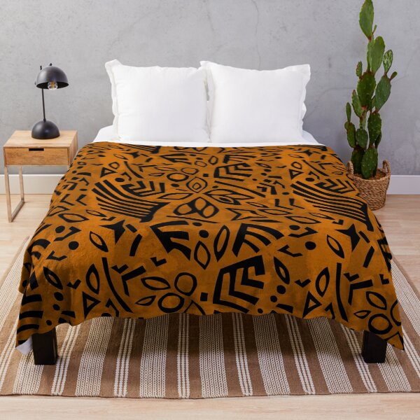 Item preview, Powerdance 2 Black on Burnt Orange Batik Repeat 5748 designed and sold by Art in My Loft.