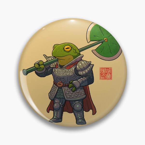 Item preview, Frog Fighter Fantasy Armored Heavy Warrior designed and sold by DingHuArt.