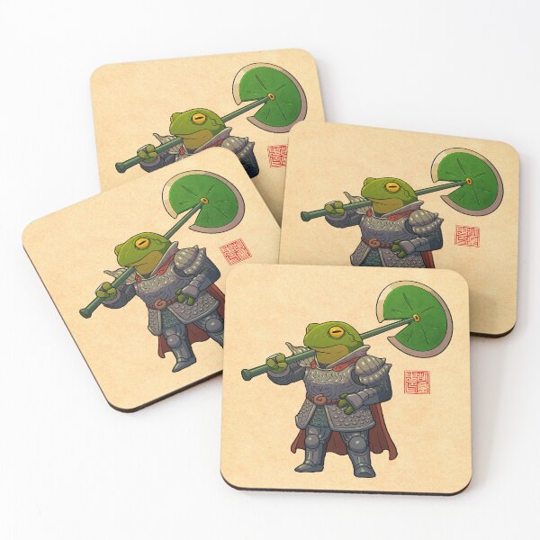 Item preview, Frog Fighter Fantasy Armored Heavy Warrior designed and sold by DingHuArt.
