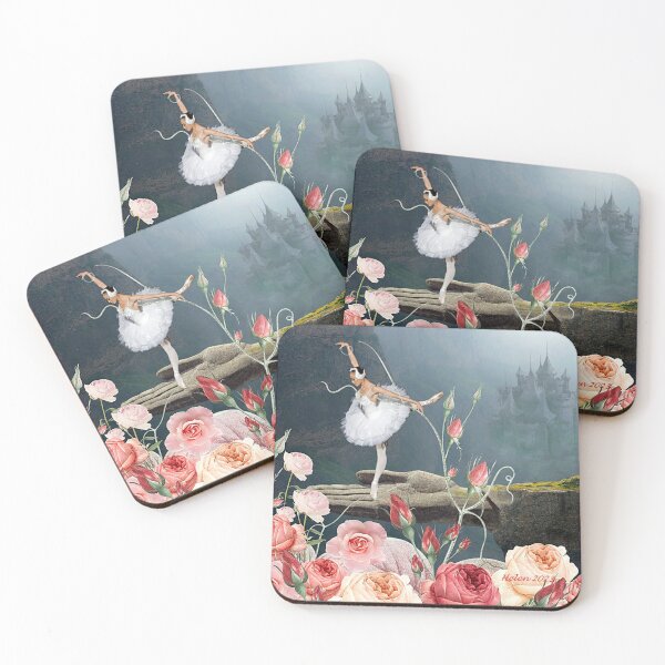 Item preview, 'Ballerina With Flowers' by Helen V James digital collage art designed and sold by helenvjames.