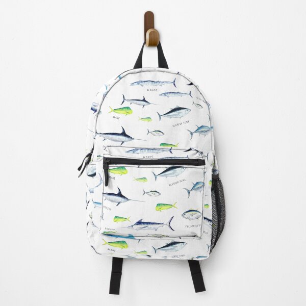 Item preview, NEW Ocean Fish Pattern Design Marlin, Tuna, Swordfish, Wahoo, Mahi designed and sold by Melissa MacMichael Art + Design.