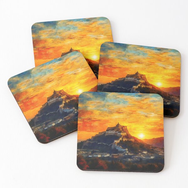 Item preview, The Skyline Of Potala Palace Sunset︱Masterpiece Of Vincent Van Gogh Style designed and sold by ArtificerArt.