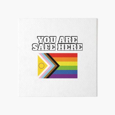 Item preview, LGBTQ You are safe here - inclusive pride flag designed and sold by Inspirationmotivation.