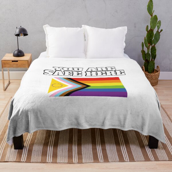 Item preview, LGBTQ You are safe here - inclusive pride flag designed and sold by Inspirationmotivation.
