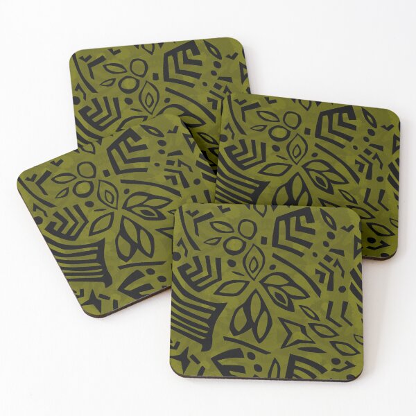 Item preview, Powerdance 2 Black on Khaki Batik Repeat 5748 designed and sold by Art in My Loft.