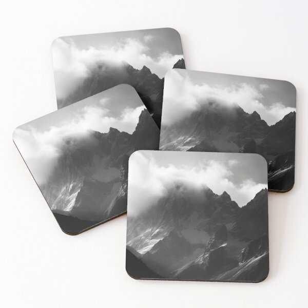Item preview, Mountain Landscape Black and White Peak Everest Pyrenees Alps Andes Contrast Landscape Natural BW Photo designed and sold by Univers Noir et Blanc.