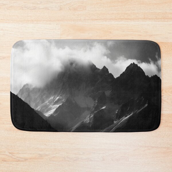 Item preview, Mountain Landscape Black and White Peak Everest Pyrenees Alps Andes Contrast Landscape Natural BW Photo designed and sold by Univers Noir et Blanc.