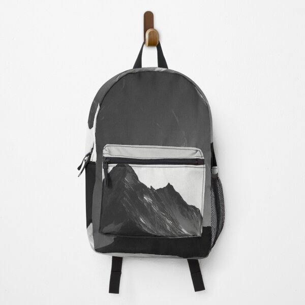 Item preview, Mountain Black and White Natural Landscape Peak Contrast BW Photography designed and sold by Univers Noir et Blanc.