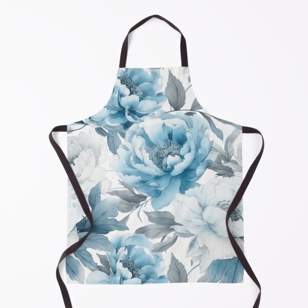 Item preview, Peony Flower Pattern Watercolor Alex Maleev Style light blue designed and sold by Japanattis.