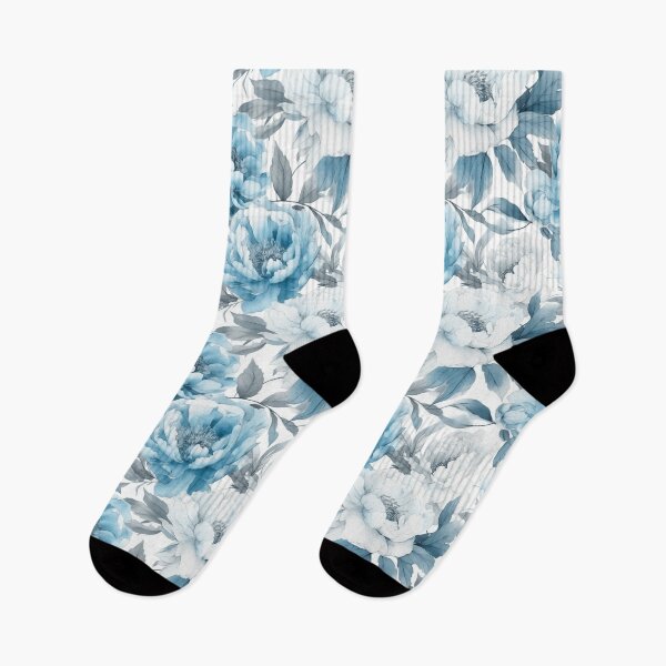 Item preview,  Peony Flower Pattern Watercolor Alex Maleev Style light blue designed and sold by Japanattis.