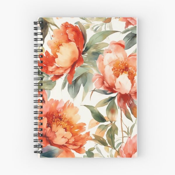 Item preview, Peony Flower Pattern Watercolor Alex Maleev Style Orange designed and sold by Japanattis.