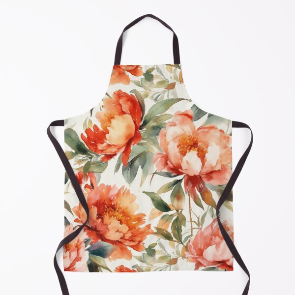 Item preview, Peony Flower Pattern Watercolor Alex Maleev Style Orange designed and sold by Japanattis.