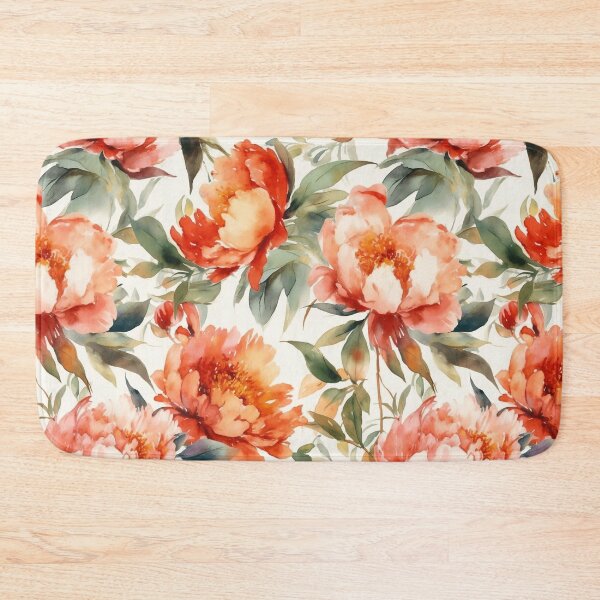 Item preview, Peony Flower Pattern Watercolor Alex Maleev Style Orange designed and sold by Japanattis.