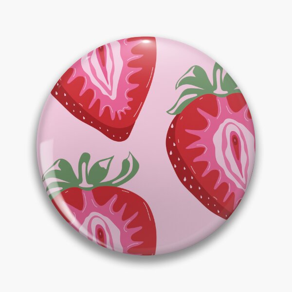Item preview, Seamless pattern with Fruit strawberry with outlines female labia. designed and sold by Innamalinka.