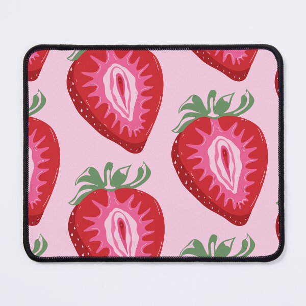 Item preview, Seamless pattern with Fruit strawberry with outlines female labia. designed and sold by Innamalinka.