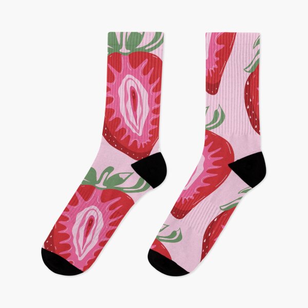 Item preview, Seamless pattern with Fruit strawberry with outlines female labia. designed and sold by Innamalinka.