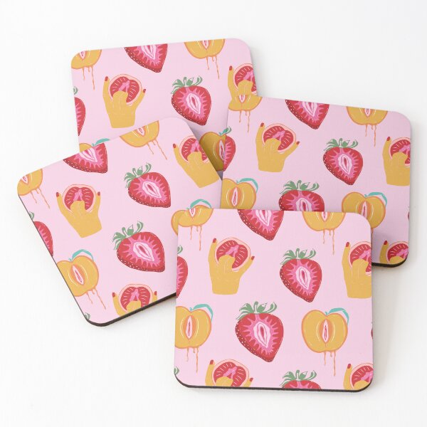 Item preview, Copy of Seamless pattern with Fruit with outlines female labia designed and sold by Innamalinka.