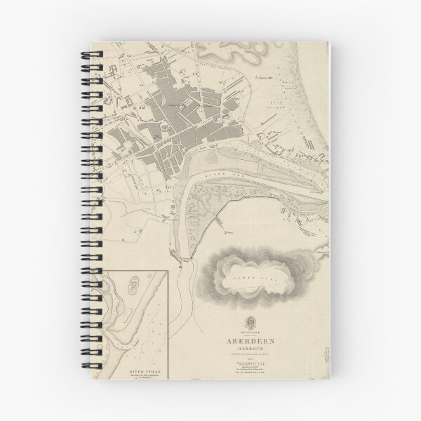 Item preview, Vintage Aberdeen Harbor Scotland Map (1843)  designed and sold by BravuraMedia.
