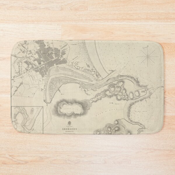 Item preview, Vintage Aberdeen Harbor Scotland Map (1843)  designed and sold by BravuraMedia.