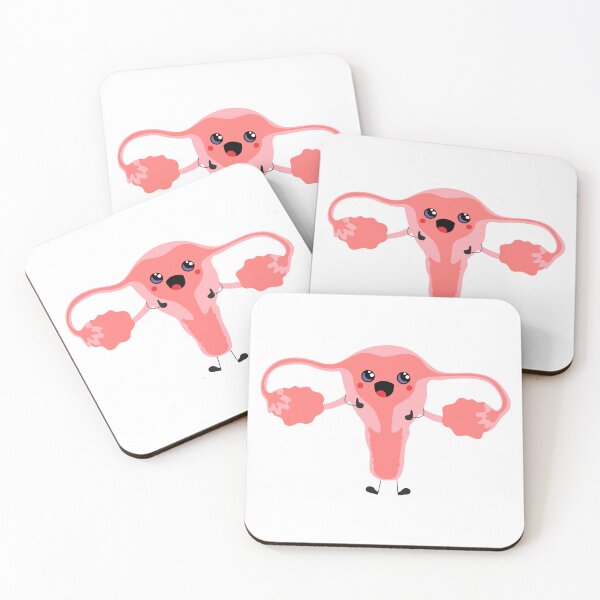 Item preview, Cute kawaii funny mascot organ character female reproductive system  designed and sold by Innamalinka.