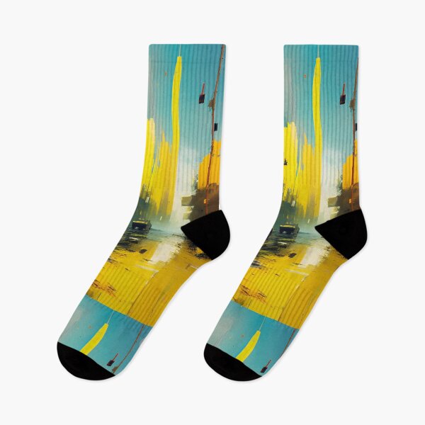 Item preview, Yellow Abstract Urban Art by CallisC Arts  designed and sold by CallisC-Arts.