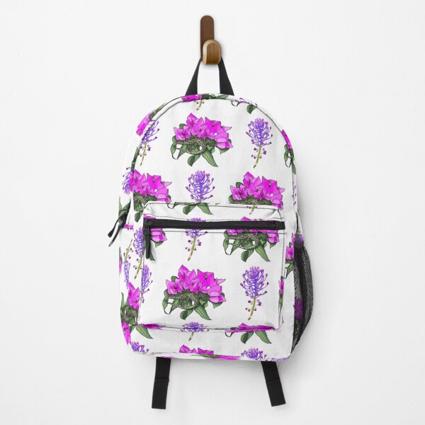 Item preview, Wall lizard on bougainvillea pattern, off white designed and sold by Naty Design Prague.