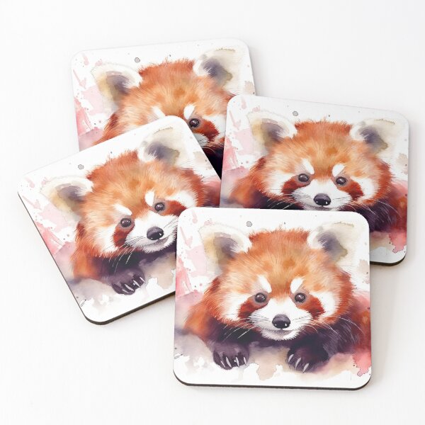 Item preview, Watercolor painting of Red baby panda  designed and sold by Blaché Designs.