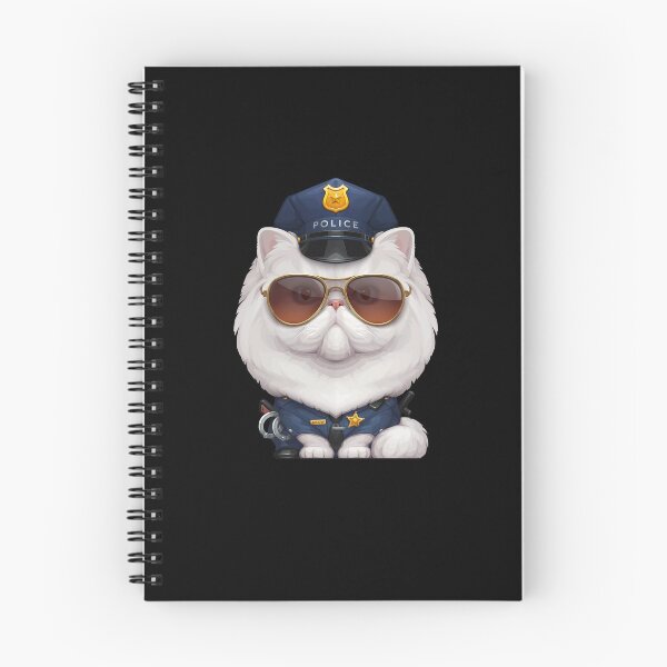 Item preview, Gato persa blanco vestido como oficial de policía designed and sold by anmlz.