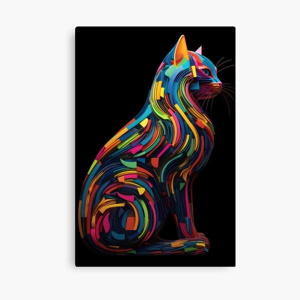 Item preview, sitting cat full of color designed and sold by DnR-boutique.