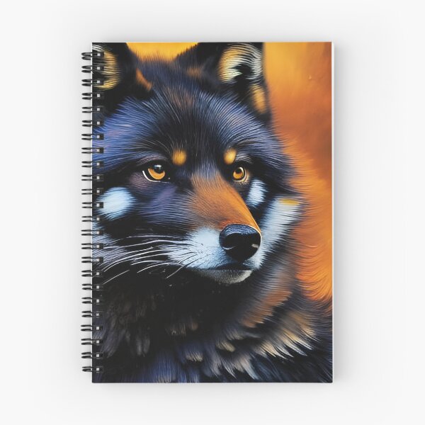 Artikelvorschau, Rustikaler schwarzer Fuchs, pastos, Ai-generierte Kunst entworfen und verkauft von ACC .