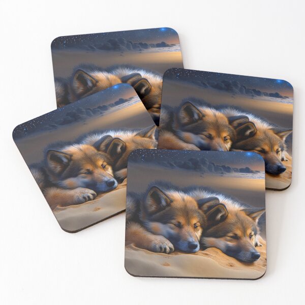Item preview, Wolfdogs On The Beach designed and sold by Nocturne  Paws.