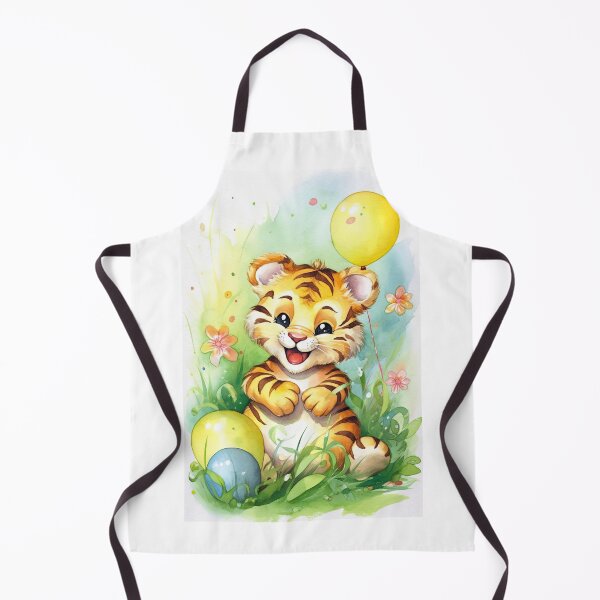 Item preview, Watercolor Painting of playful baby Tiger cub designed and sold by Blaché Designs.