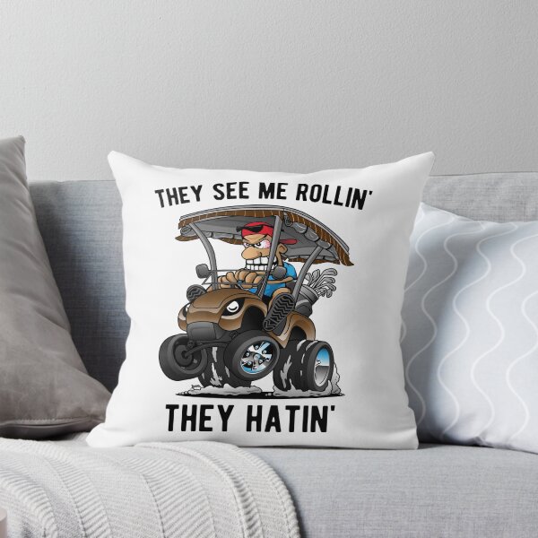 Artikelvorschau, They See Me Rollin' They Hatin' Funny Golf Cart Cartoon entworfen und verkauft von hobrath.